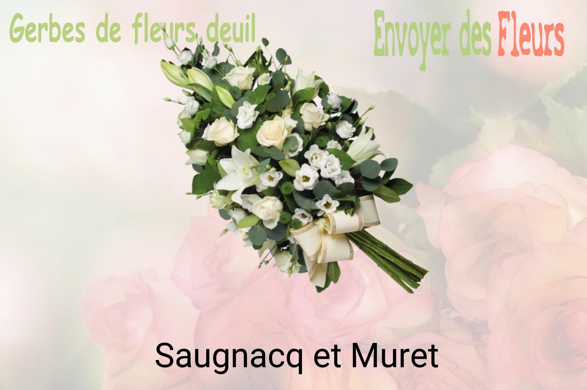 Gerbe de fleurs de deuil livrée à Saugnacq-et-Muret